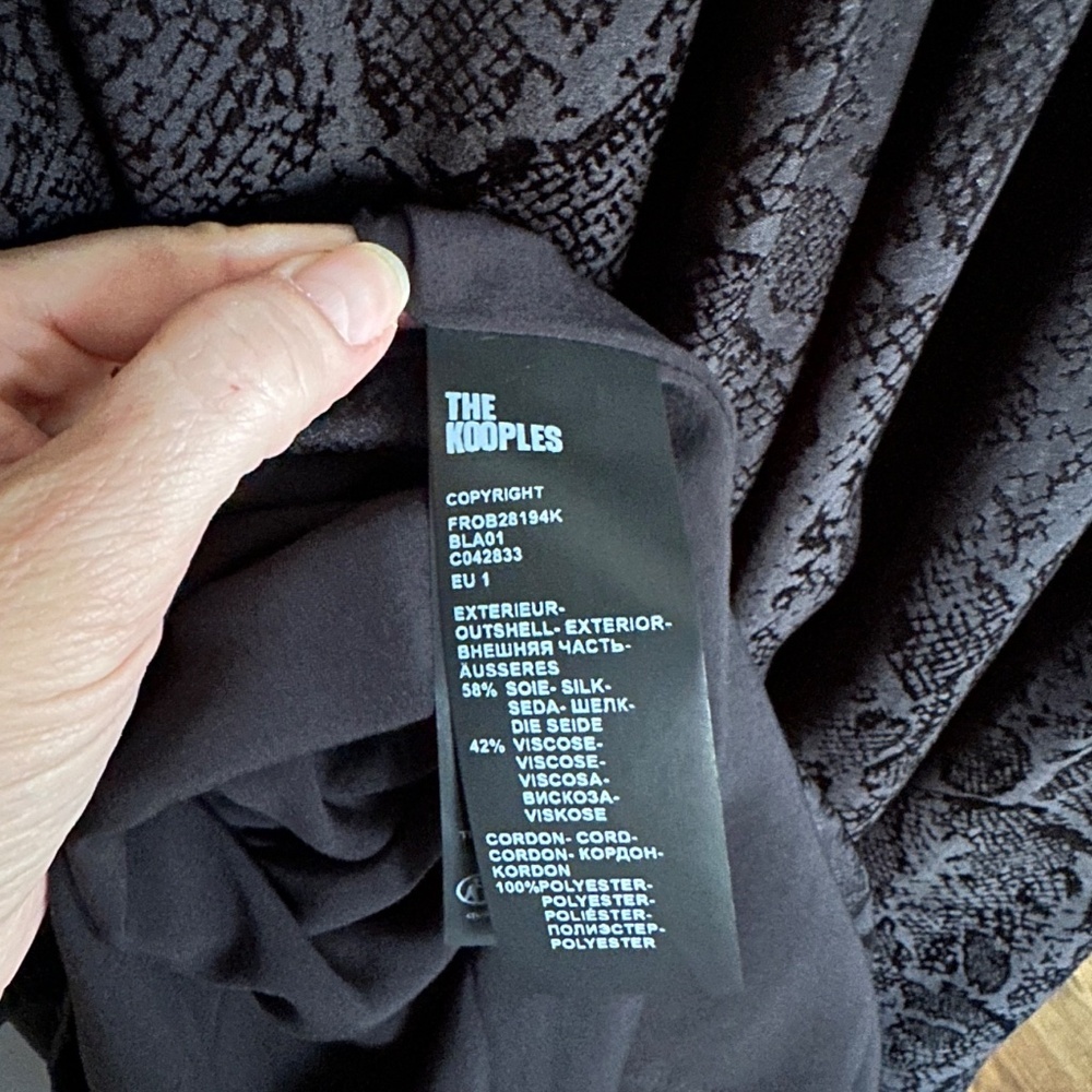 🖤🐍 NWT The Kooples Silk-Blend Snakeskin Jacquard Maxi Dress | $445 Retail - Picture 12 of 12